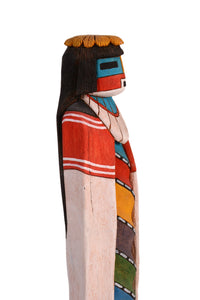 Hopi Pueblo Kachina White Chin Maiden Doll By Mike Collateta