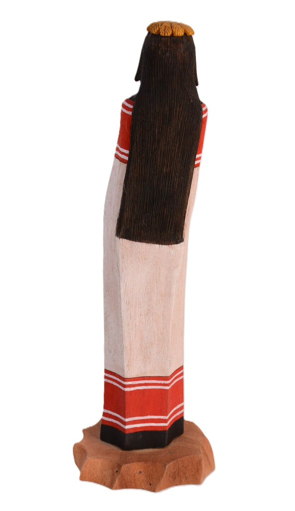 Hopi Pueblo Kachina White Chin Maiden Doll By Mike Collateta