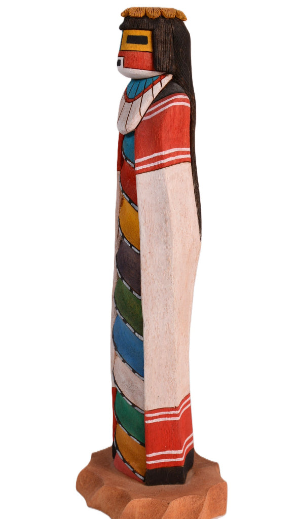 Hopi Pueblo Kachina White Chin Maiden Doll By Mike Collateta