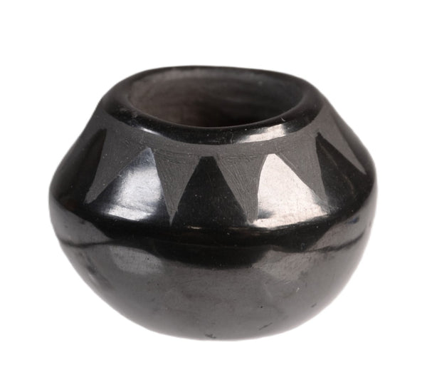 Santa Clara Pueblo Miniature Black on Black Pottery By Cresencia Tafoya