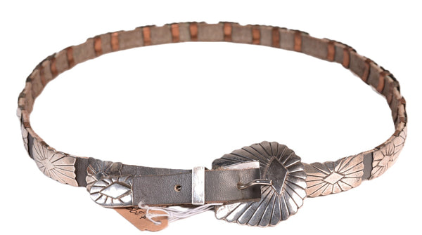 Navajo Concho Sterling Silver Hat Band