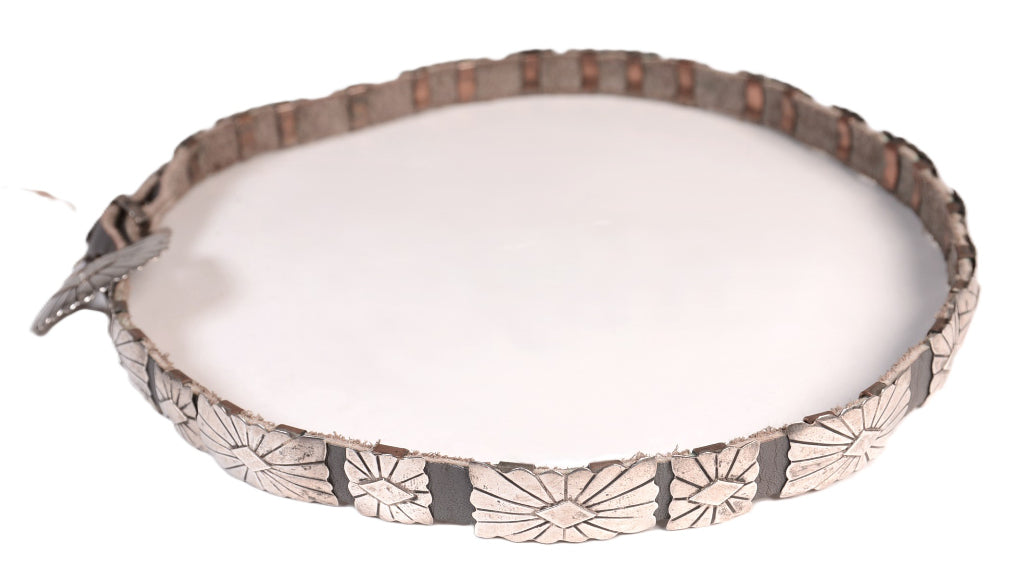 Navajo Concho Sterling Silver Hat Band