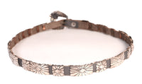 Navajo Concho Sterling Silver Hat Band