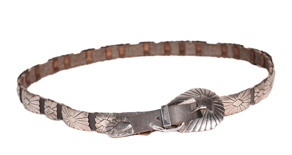 Navajo Concho Sterling Silver Hat Band