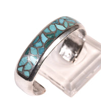 Zuni Channel Inlay Turquoise Cuff Bracelet