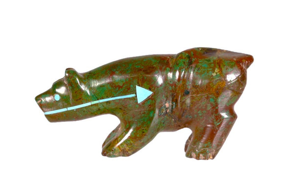Zuni Pueblo Mounting Lion Fetish By Andres Quandelacy