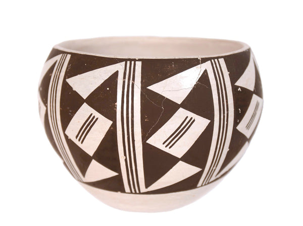 Acoma Pueblo Black on White Pottery Jar By Jessie Garcia