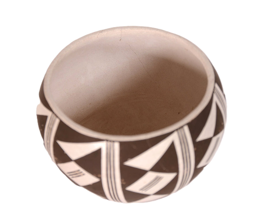 Acoma Pueblo Black on White Pottery Jar By Jessie Garcia