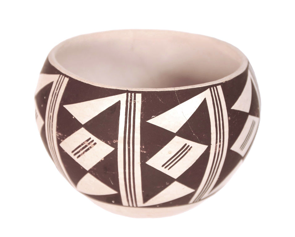 Acoma Pueblo Black on White Pottery Jar By Jessie Garcia