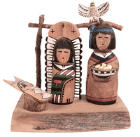 Zuni Pueblo Carved Nativity Set By Alan Lewis