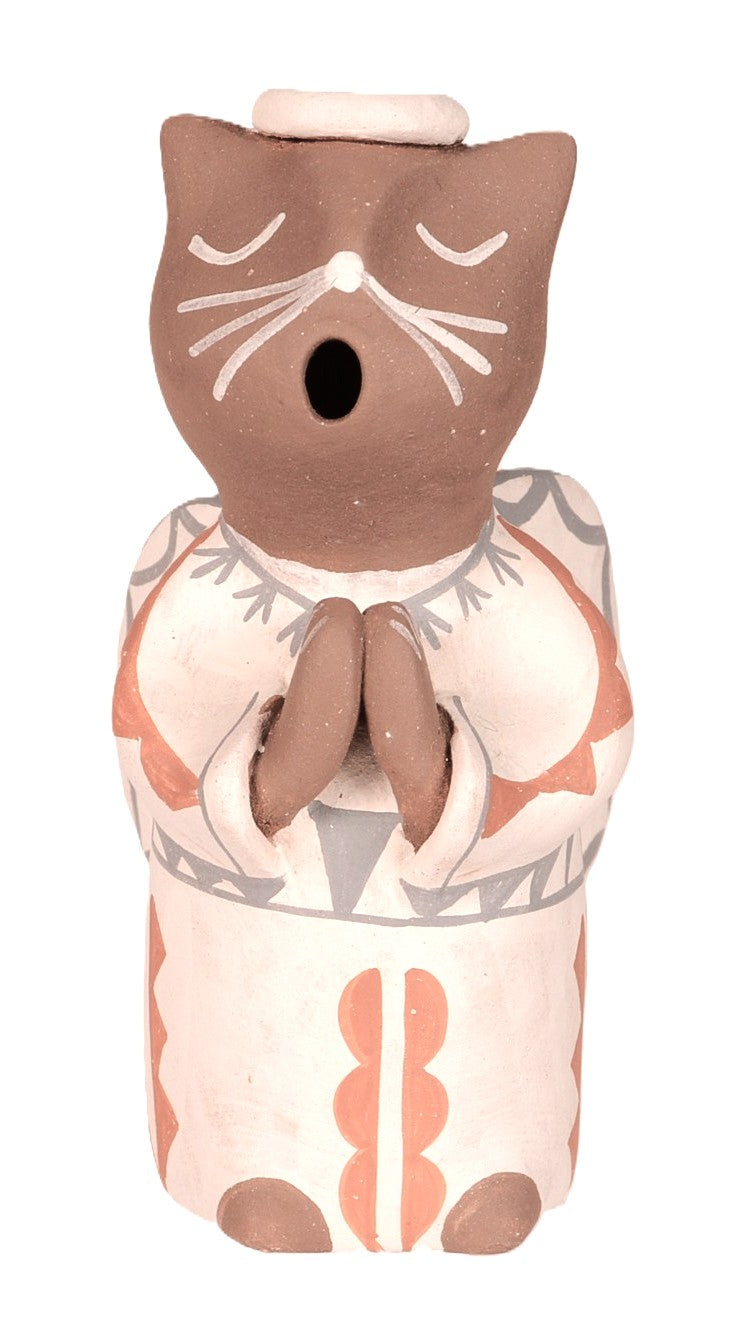 Jemez Pueblo Angel Cat Pottery By Darrick Tsosie