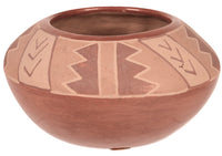 San Juan Pueblo Incised Red Polychrome Pottery