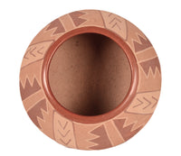 San Juan Pueblo Incised Red Polychrome Pottery