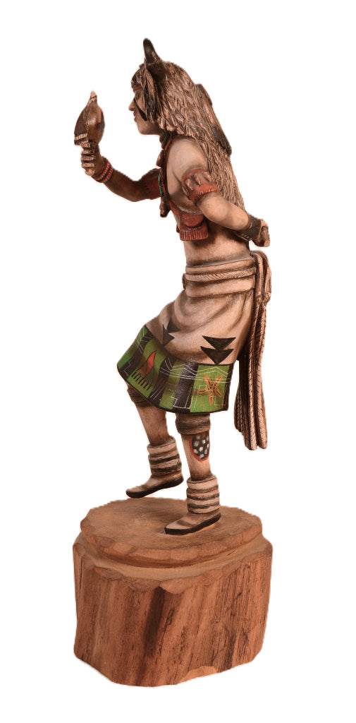 Hopi Pueblo White Buffalo Dancer Kachina Doll By Jonathan Day