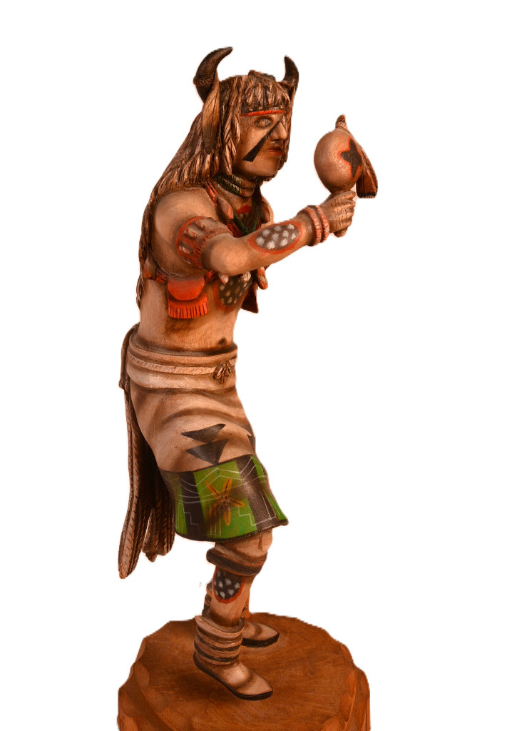 Hopi Pueblo White Buffalo Dancer Kachina Doll By Jonathan Day