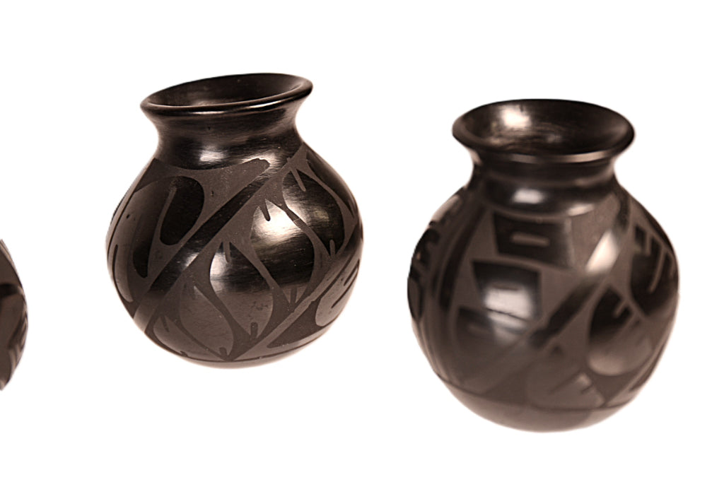 Mata Ortiz Mexican Casas Grandes Small Vessels Pottery Set of 4
