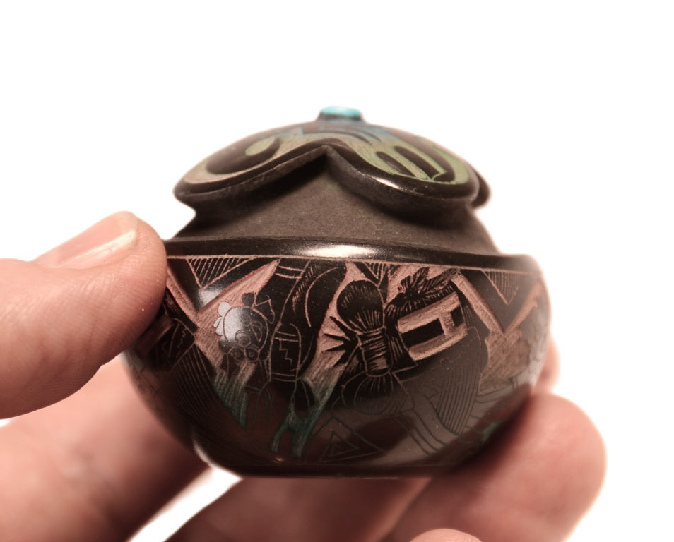 Santa Clara Pueblo Seed Jar By Dalapewi