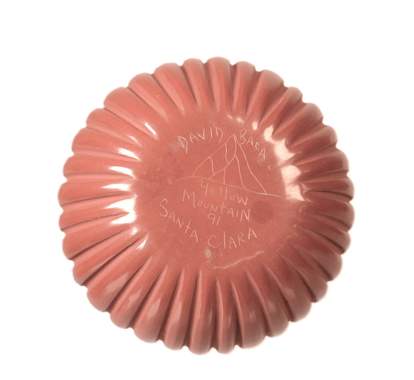 Santa Clara Pueblo Red Mellon Pottery By David Baca