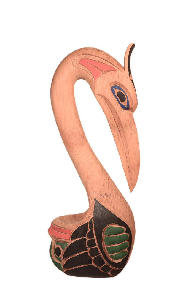 Coast Salish Carved Wood Sculpture By Doug La Fortune