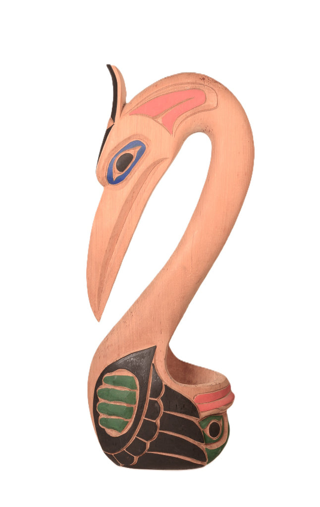 Coast Salish Carved Wood Sculpture By Doug La Fortune