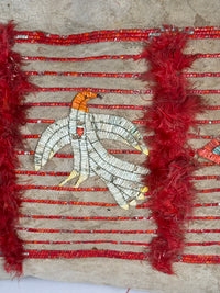 Sioux Hide Saddle Bags- Quilled - Fred Harvey Tags -  Pair of 2