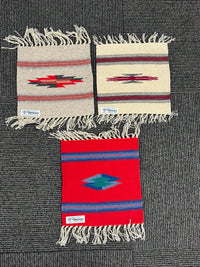 3 Small Chimayo Wool Sampler Rugs