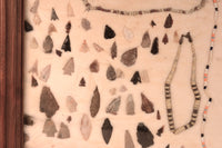 Frame of Points, Arrowheads and Trade Bead Necklaces