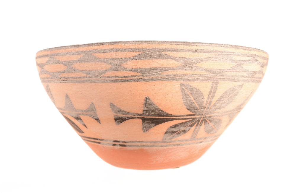 Santo Domingo Pueblo Dough Bowl Pottery By Florence Pajarito