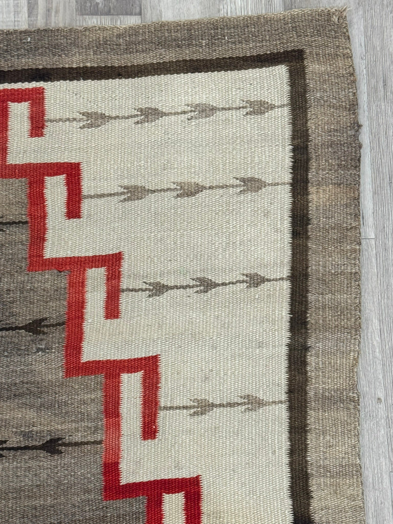 An Early Navajo Klagatoh Rug with Corn Plant Motif Banding