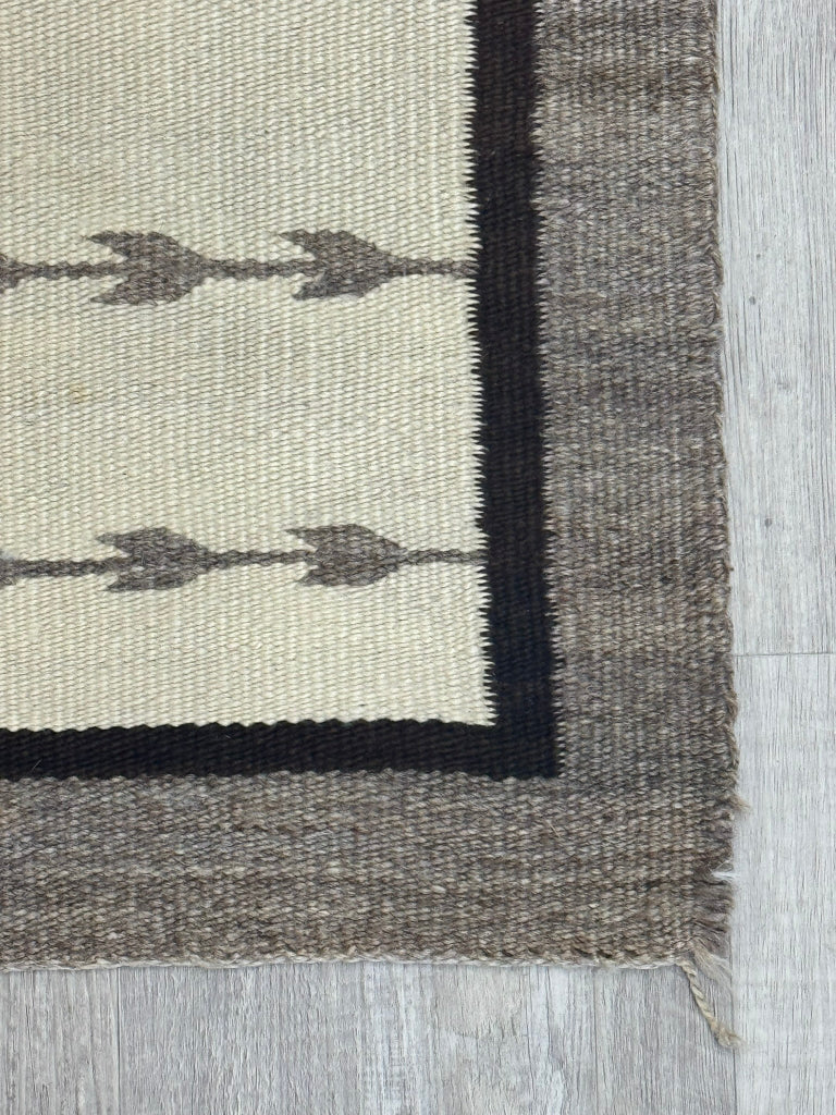 An Early Navajo Klagatoh Rug with Corn Plant Motif Banding