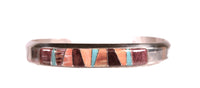 Navajo Channel Inlay Multi-Color Bracelet By Martha Francisco