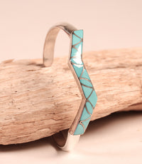 Navajo Channel Inlay Turquoise Bracelet