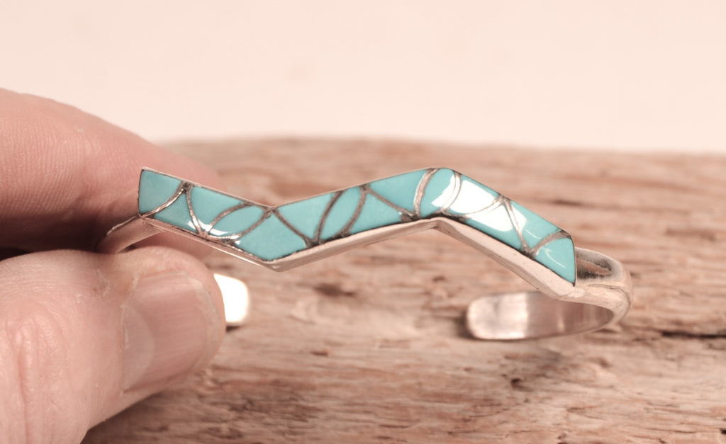 Navajo Channel Inlay Turquoise Bracelet