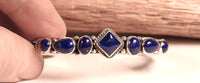 Navajo Lapis and Sterling Silver Bracelet