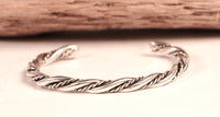 Navajo Twisted Sterling Silver Cuff Bracelet