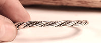 Navajo Twisted Sterling Silver Cuff Bracelet