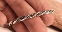 Navajo Twisted Sterling Silver Cuff Bracelet