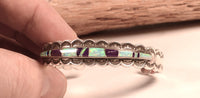 Navajo Channel Inlay Opal and Sugalite Bracelet