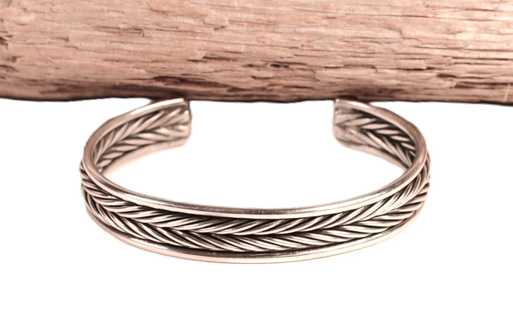 Navajo Twisted Sterling Silver Cuff Bracelet