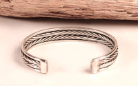 Navajo Twisted Sterling Silver Cuff Bracelet