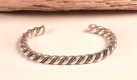 Navajo Sterling Silver Twisted Rod Bracelet