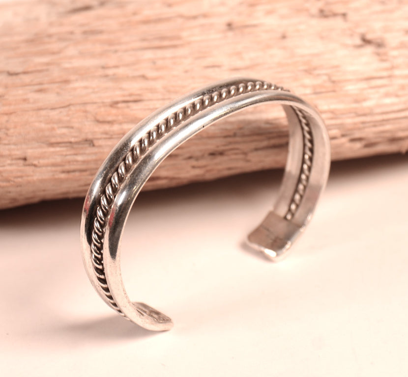 Navajo Sterling Silver Twisted Bracelet