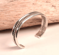Navajo Sterling Silver Twisted Bracelet
