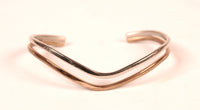 Navajo Sterling Silver and Brass Offset Bracelet