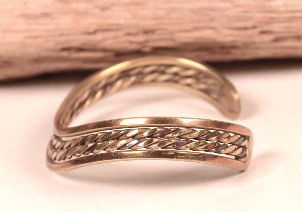 Navajo Brass Offset Bracelet