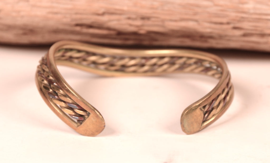 Navajo Brass Offset Bracelet