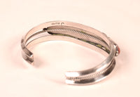 Navajo Sterling Silver and Coral Bracelet