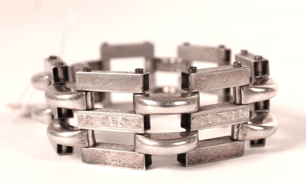 Mexican Silver Link Bracelet