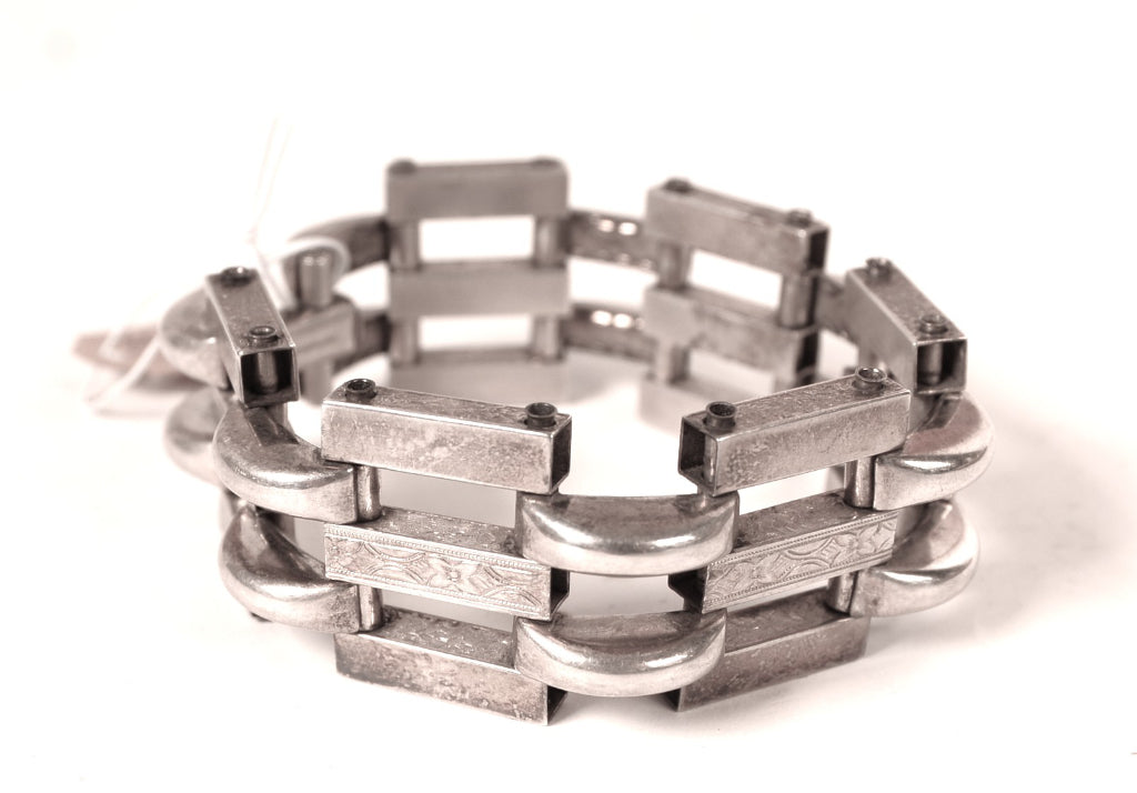 Mexican Silver Link Bracelet
