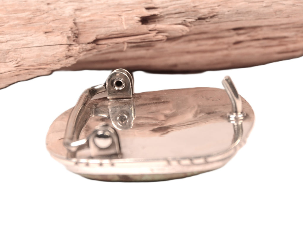 Navajo Sterling Silver and Royston Turquoise Belt Buckle